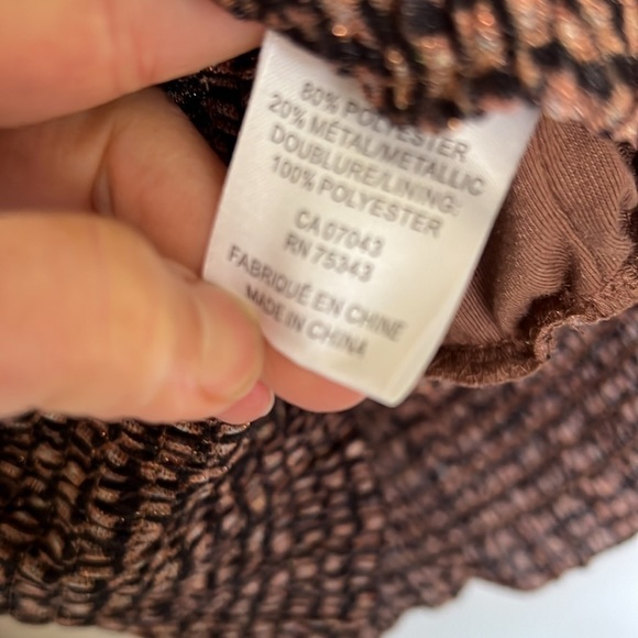 Joie cinch waist top black and gold sheer women size small - Picture 4 of 8